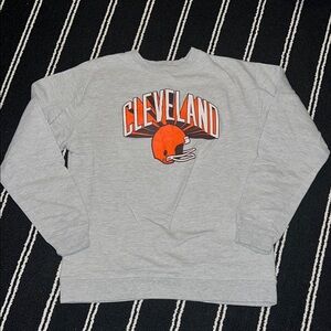 Cleveland Clothing Company Grey Crewneck Sweatshirt Browns Helmet